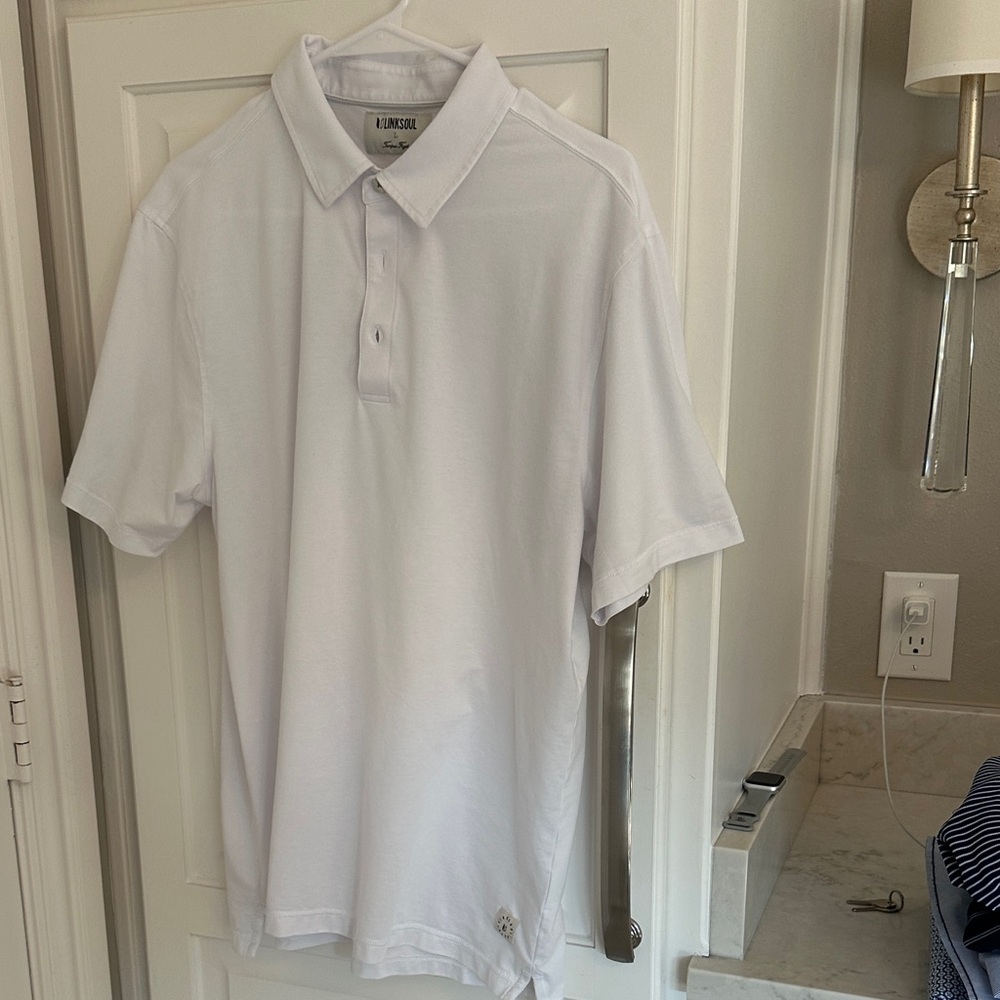 Linksoul Classic White Polo Shirt for Men
